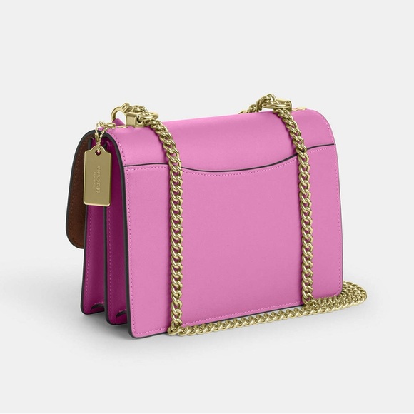 Coach Klare Crossbody Bag In Signature Canvas Color: Im/Tan/Fuschia - Picture 2 of 13